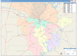 Walker County, AL Wall Map