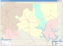 Winston County, AL Wall Map