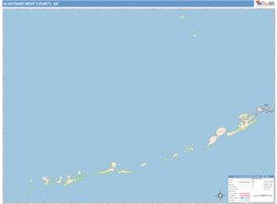 Aleutians West County, AK Wall Map