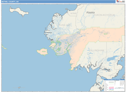 Bethel County, AK Wall Map