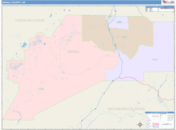 Denali County, AK Wall Map
