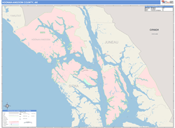 Hoonah-Angoon County, AK Wall Map