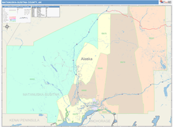 Matanuska-Susitna County, AK Wall Map