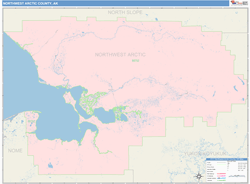 Northwest Arctic County, AK Wall Map