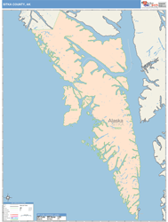 Sitka County, AK Wall Map