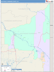 Southeast Fairbanks County, AK Wall Map