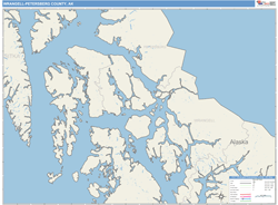 Wrangell-Petersburg County, AK Wall Map