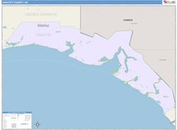 Yakutat County, AK Wall Map