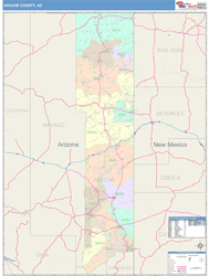 Apache County, AZ Wall Map