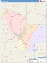 Gila County, AZ Wall Map