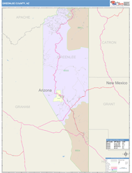 Greenlee County, AZ Wall Map