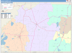 Ashley County, AR Wall Map