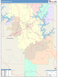 Baxter County, AR Wall Map