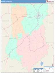 Bradley County, AR Wall Map