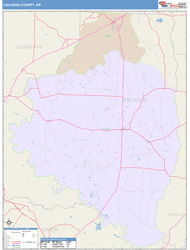 Calhoun County, AR Wall Map