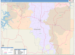 Carroll County, AR Wall Map