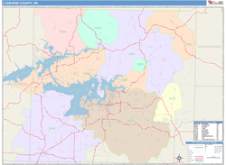 Cleburne County, AR Wall Map