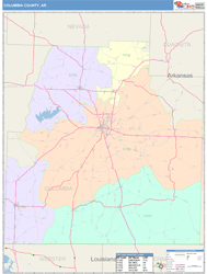 Columbia County, AR Wall Map