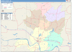 Conway County, AR Wall Map