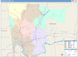 Crawford County, AR Wall Map