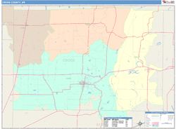 Cross County, AR Wall Map