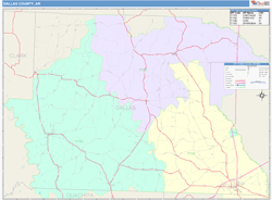 Dallas County, AR Wall Map