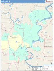 Desha County, AR Wall Map