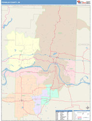 Franklin County, AR Wall Map