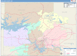 Garland County, AR Wall Map