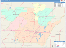 Greene County, AR Wall Map