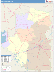 Hempstead County, AR Wall Map