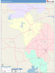 Howard County, AR Wall Map