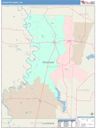 Lafayette County, AR Wall Map