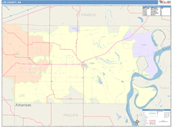 Lee County, AR Wall Map