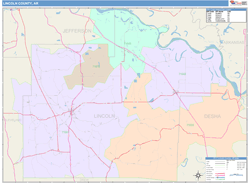 Lincoln County, AR Wall Map