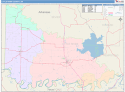 Little River County, AR Wall Map