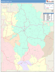 Madison County, AR Wall Map