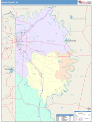 Miller County, AR Wall Map