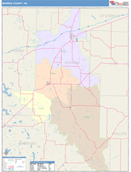 Monroe County, AR Wall Map
