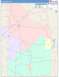 Nevada County, AR Wall Map