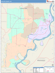 Phillips County, AR Wall Map