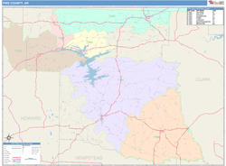 Pike County, AR Wall Map