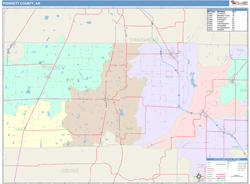 Poinsett County, AR Wall Map