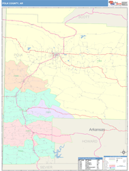 Polk County, AR Wall Map