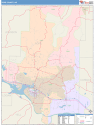 Pope County, AR Wall Map