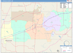 St. Francis County, AR Wall Map