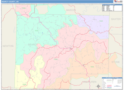 Searcy County, AR Wall Map