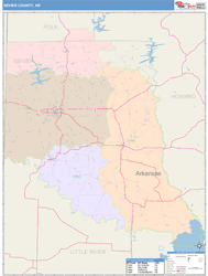 Sevier County, AR Wall Map