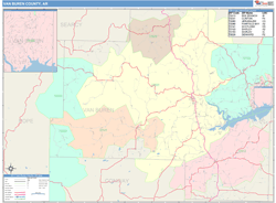 Van Buren County, AR Wall Map