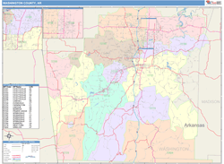 Washington County, AR Wall Map